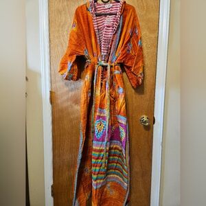 Sari Zen Hoodie Jumpsuit Kantha Bae One Size